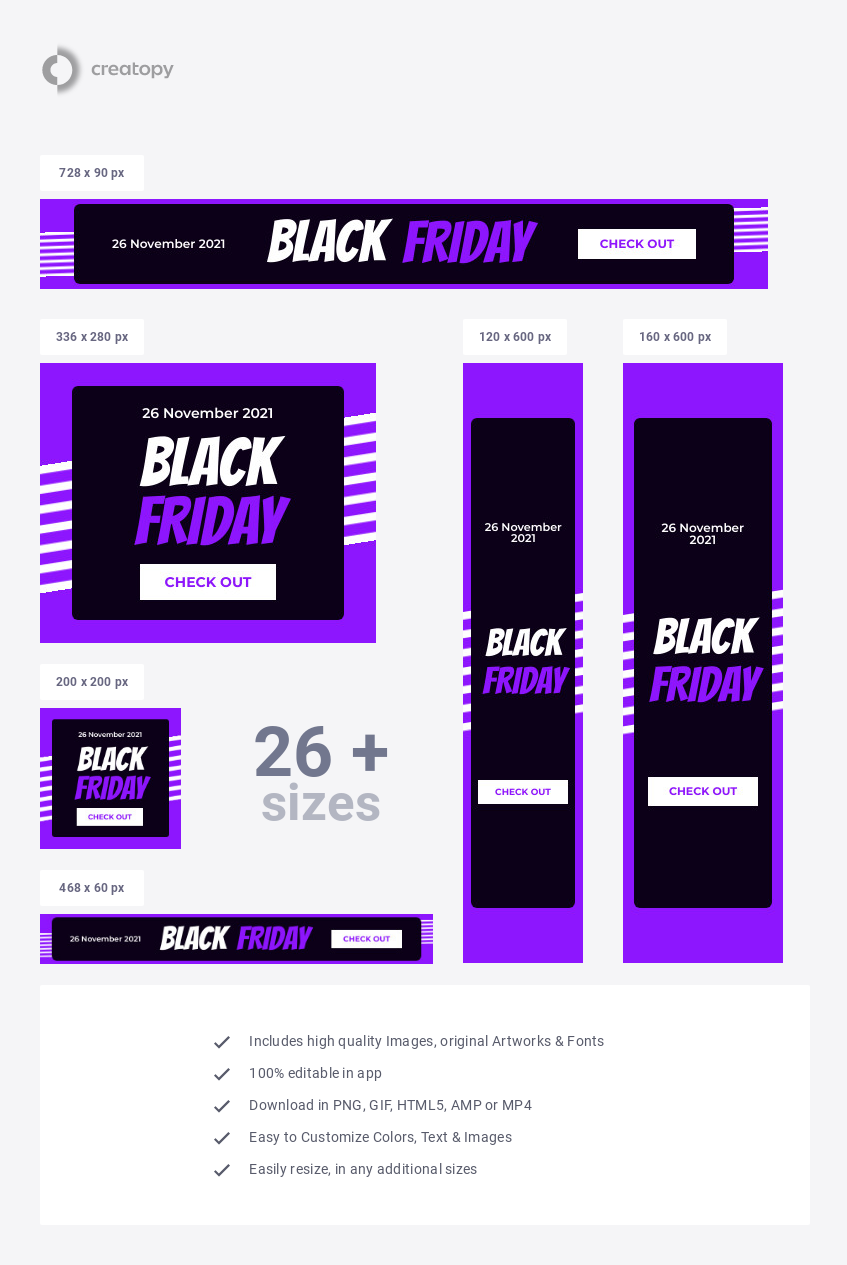 White Lines Purple Black Friday - display