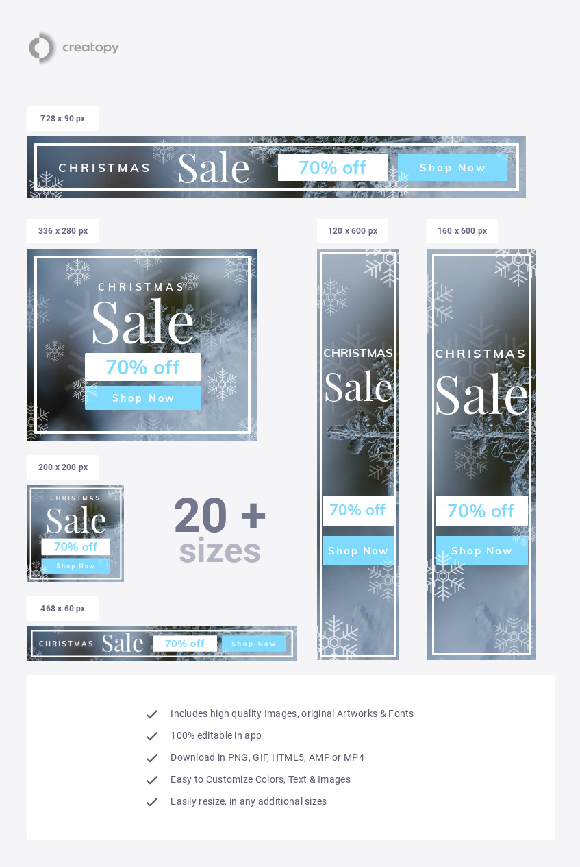 Christmas Sale Ad Template - display