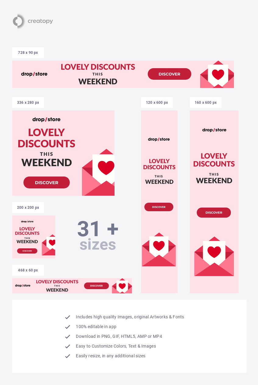 Lovely Discounts This Valentine's Day Weekend - display