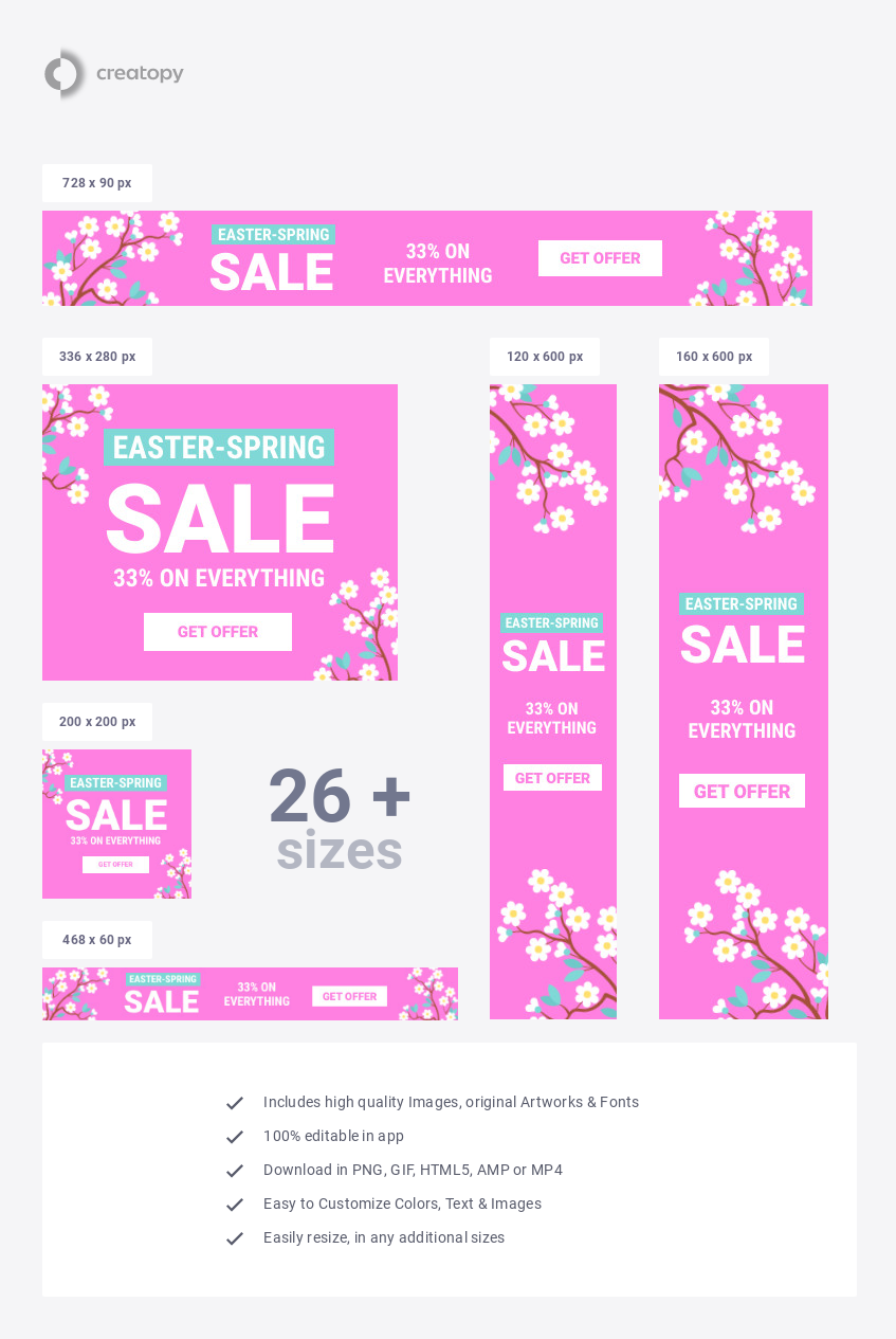 Easter Spring Sale Flower Branch - display