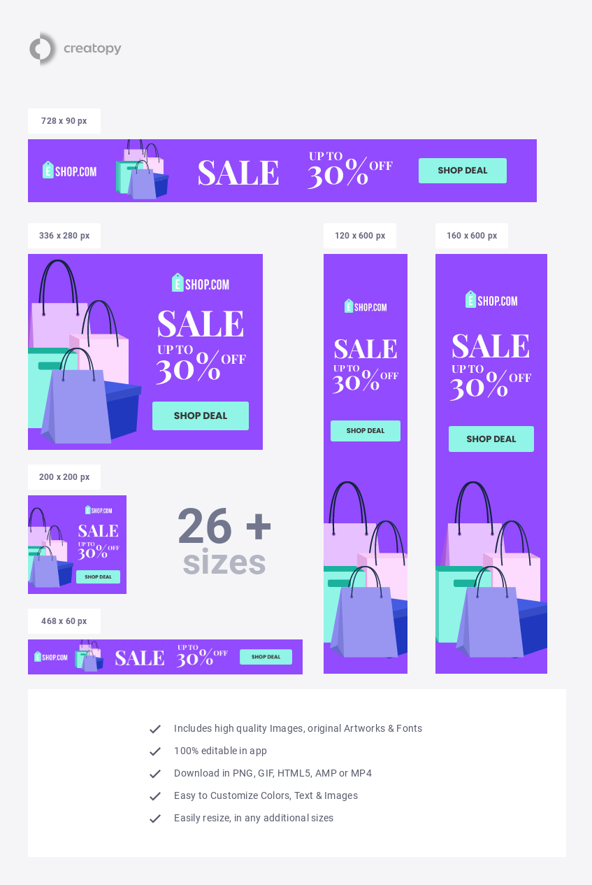 Eshop Sale Shopping Bags  - display