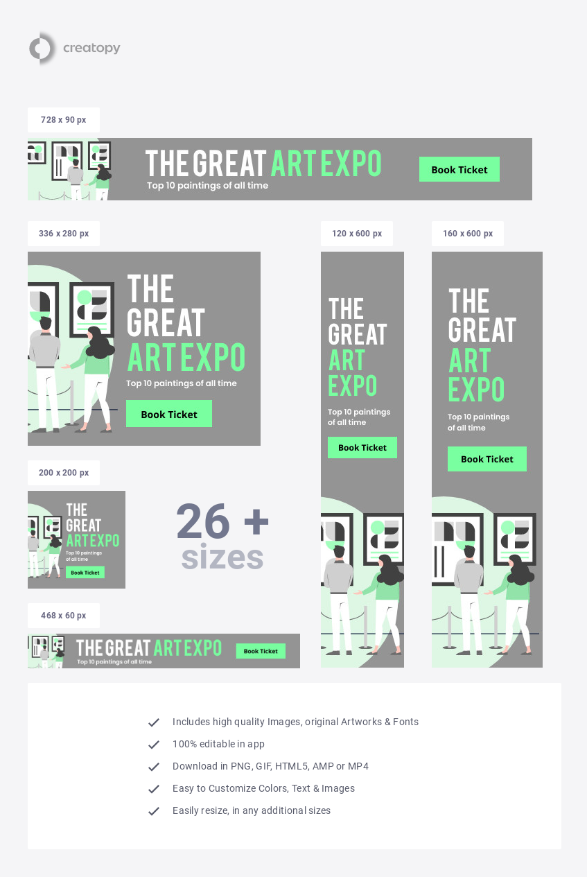 The Great Art Expo with Top 10 Paintings - display