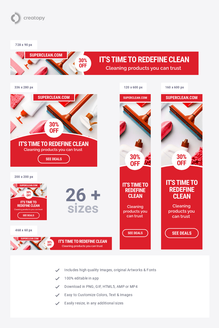 Best Deals Cleaning Products Ad Template - Creatopy