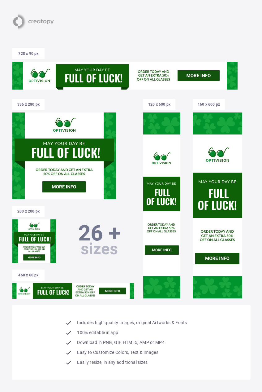 Saint Patrick's Full of Luck Optivision - display