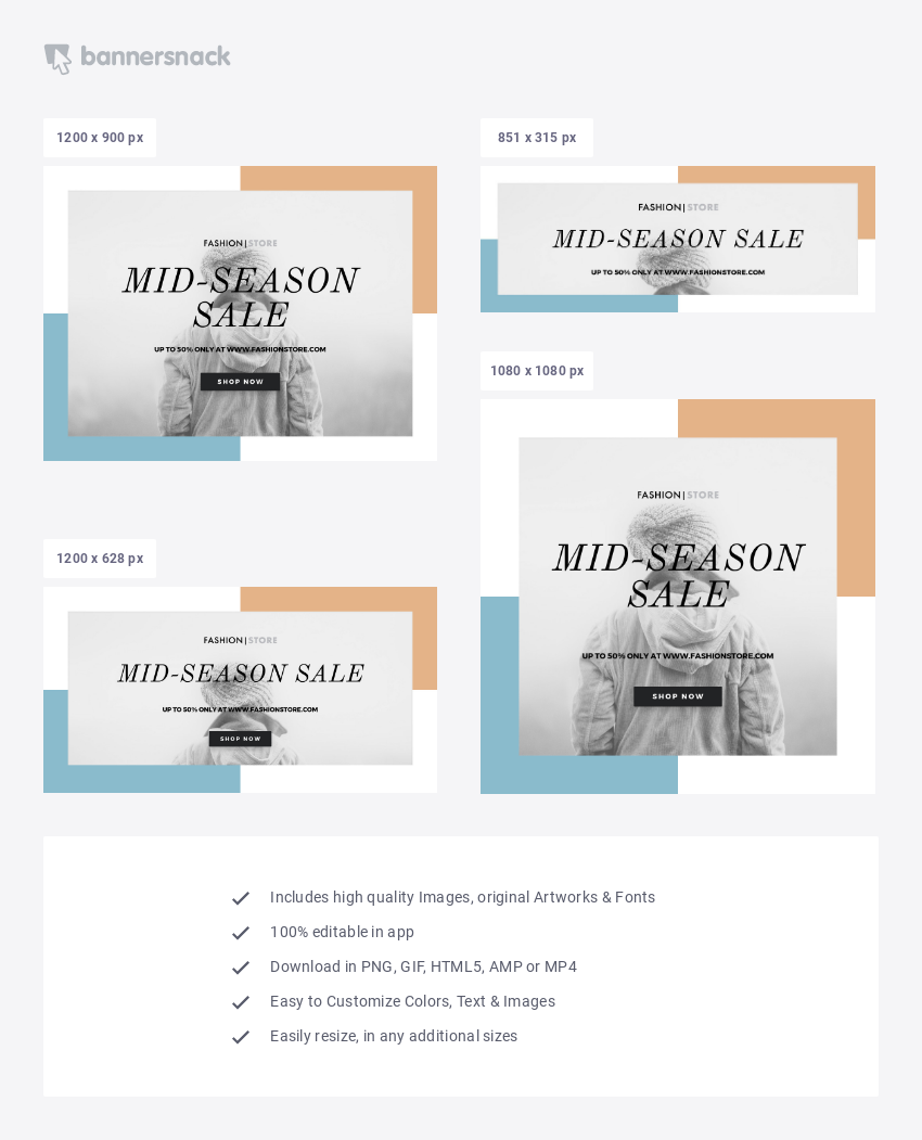 Fashion Mid-Season Sale Template - social