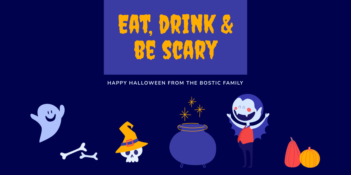 Eat Drink and Be Scary Halloween  Facebook Cover 820x360