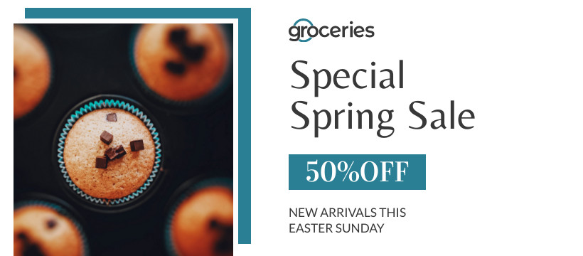 Special Muffin Spring Easter Sale Facebook Cover 820x360