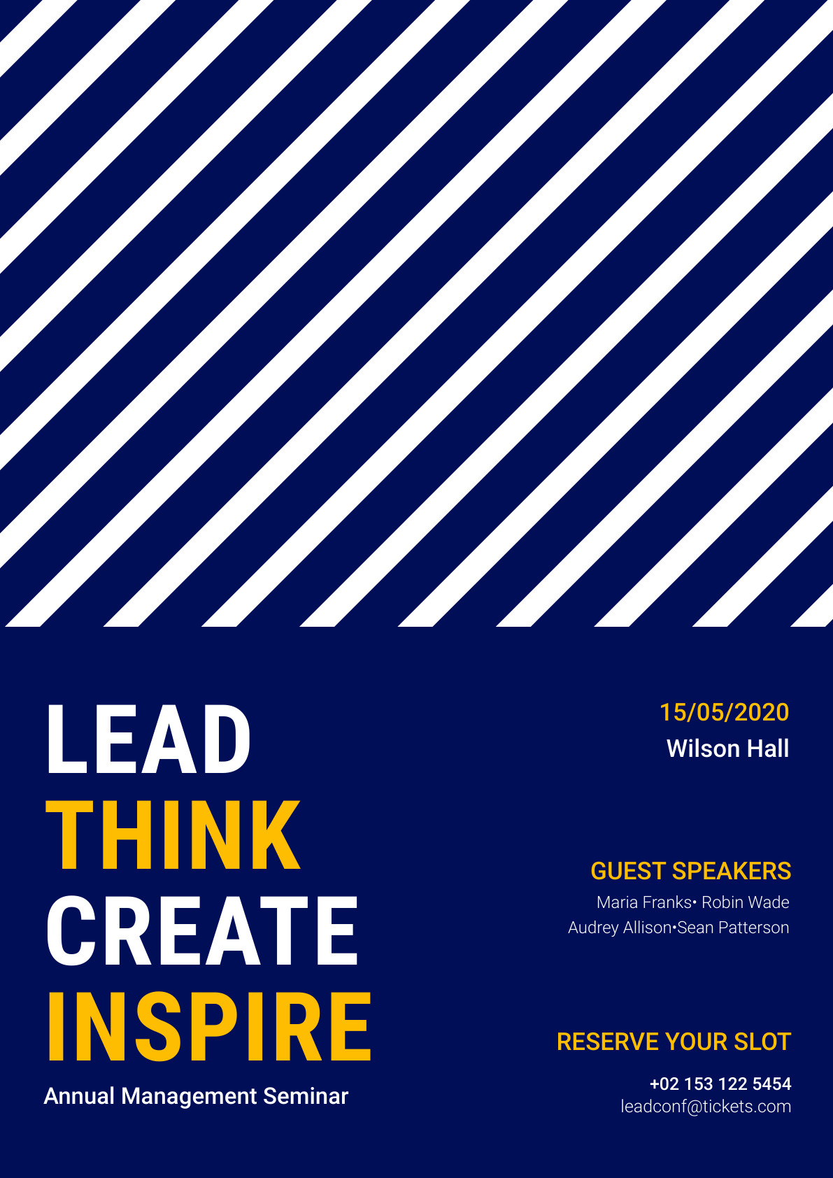 Lead Think Create Inspire – Poster Template 1191x1684 template