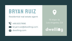 Bryan Ruiz Dwelling Real Estate Business – Card Template 252x144 template