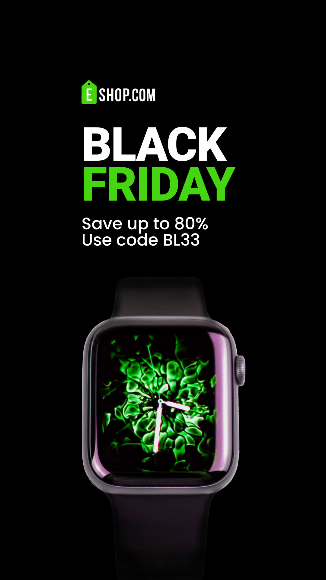 Black Friday Green Smartwatch 