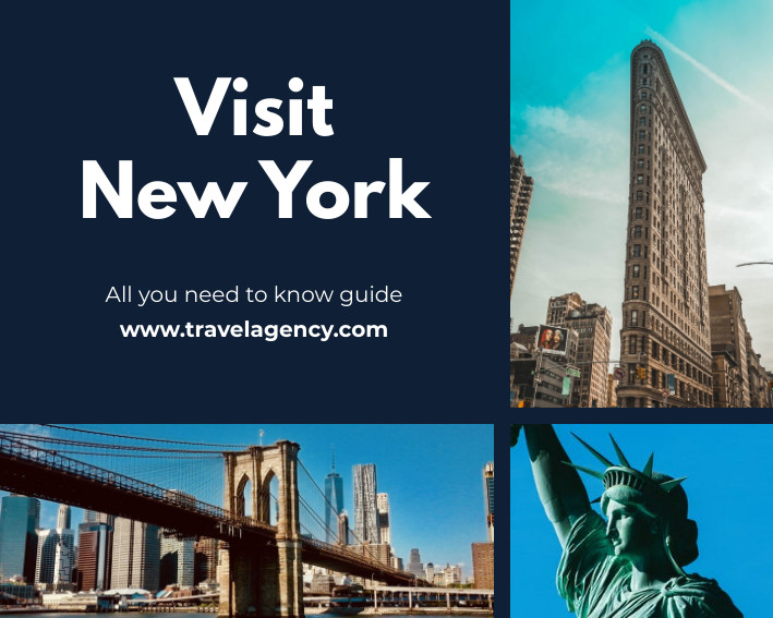 Visit New York Photo – Collage Template 709x567 template