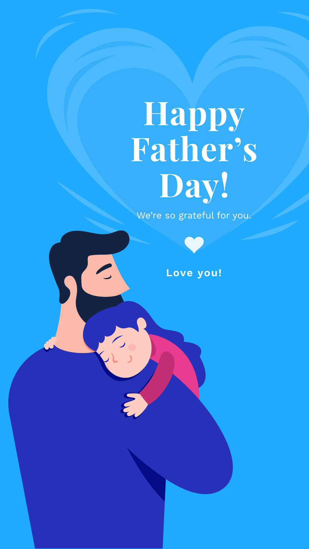 Happy Blue Father's Day Daughter