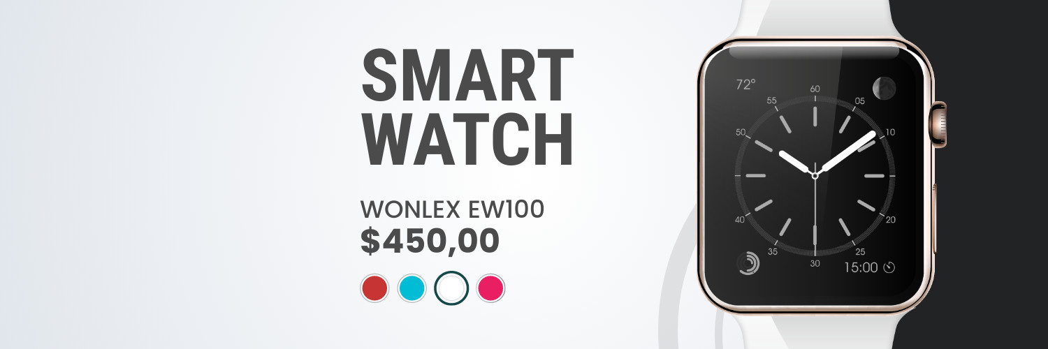 White Wonlex Smart Watch Inline Rectangle 300x250