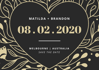 Matilda and Brandon Save The Date – Card Template  420x298 template preview