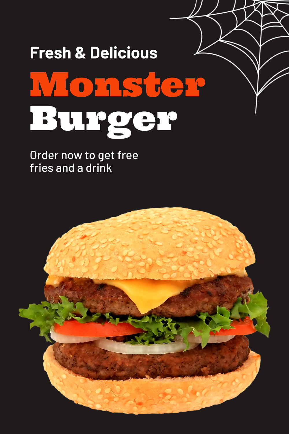 Halloween Monster Burger Sale Inline Rectangle 300x250