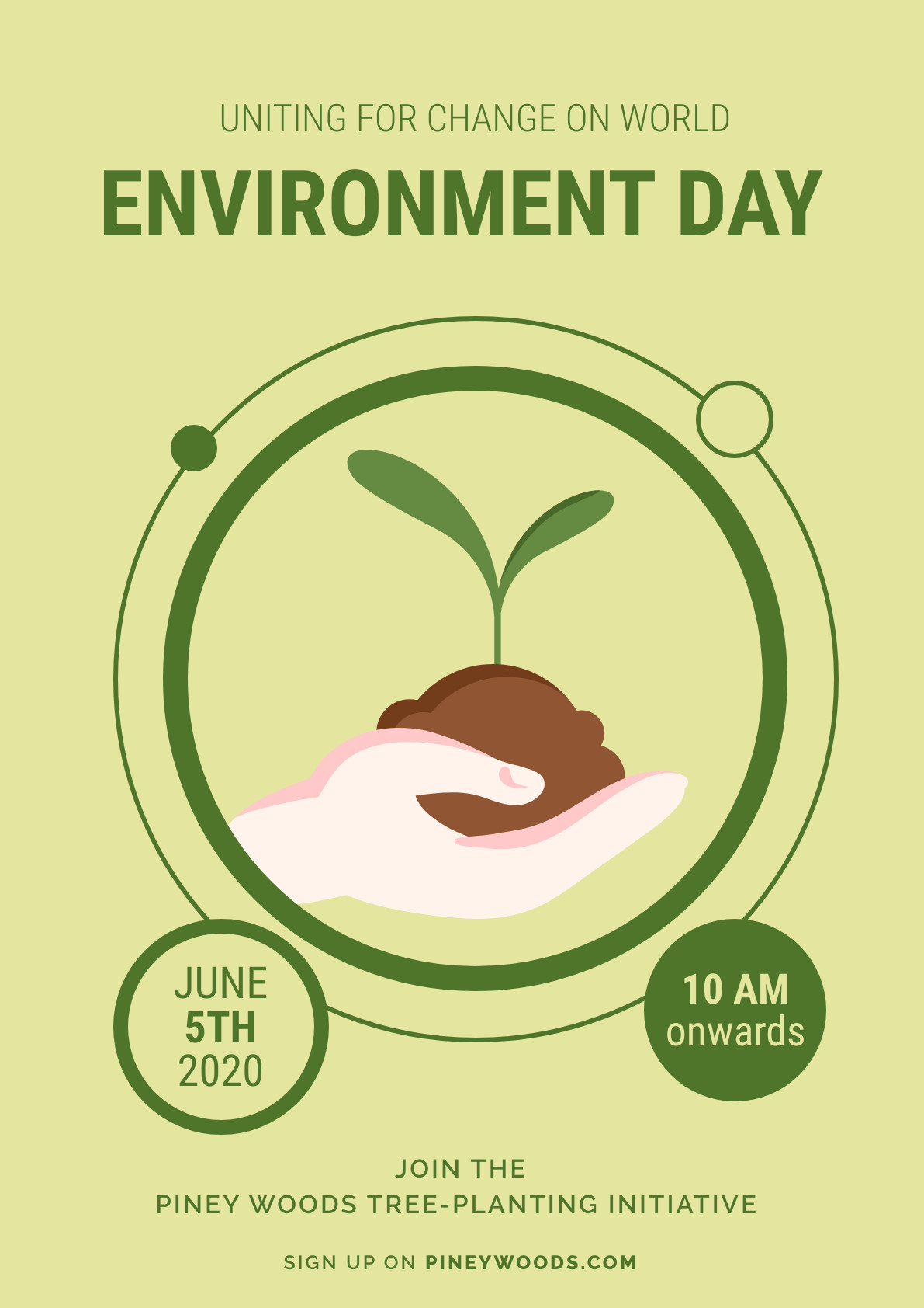 Uniting for Environment Day Green – Poster Template