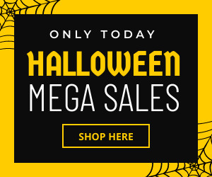 Halloween Mega Sales Only Today Inline Rectangle 300x250