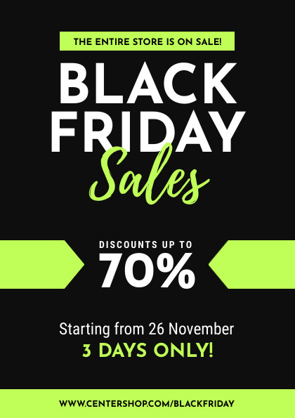 Black Friday Entire Store Sales 3 Days Only Flyer 420x595