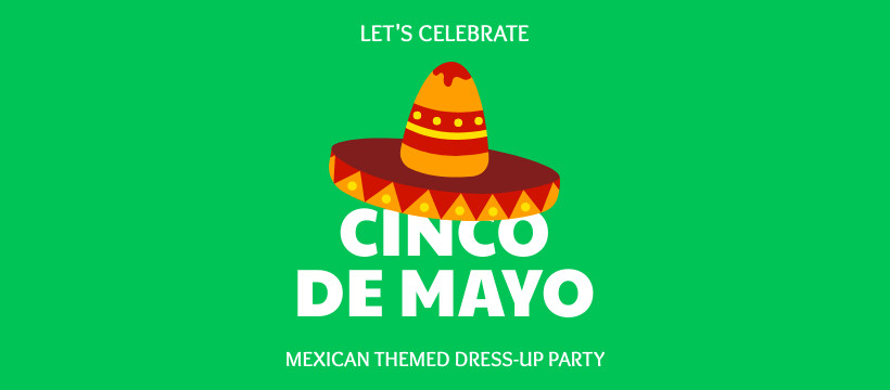 Cinco de Mayo Dress Up Party Facebook Cover 820x360