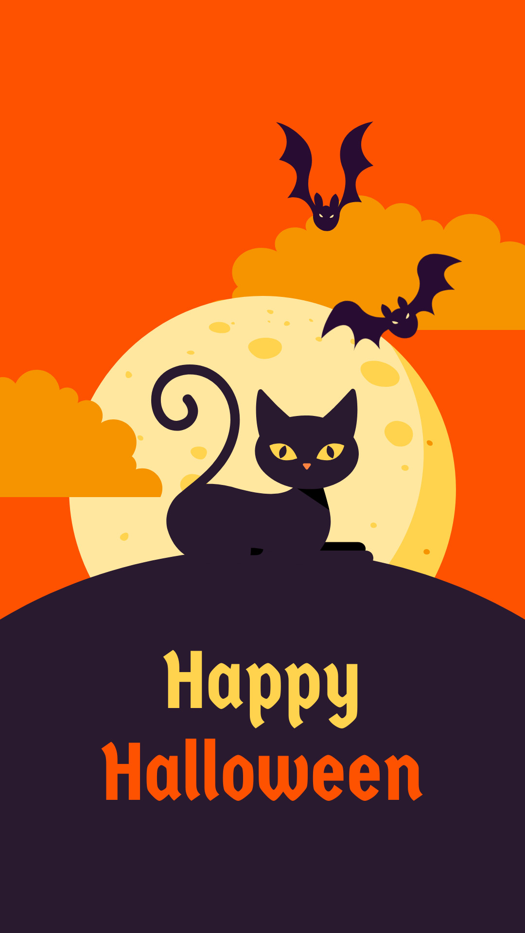 Happy Halloween Black Cat 
