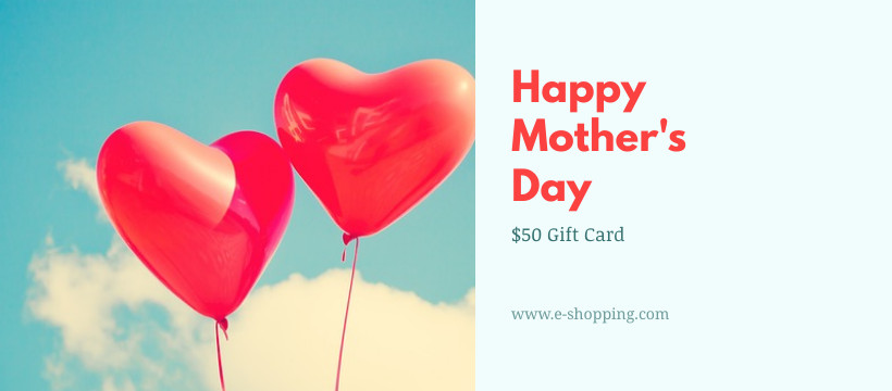 Mother's Day Hearth Balloons Gift Card 