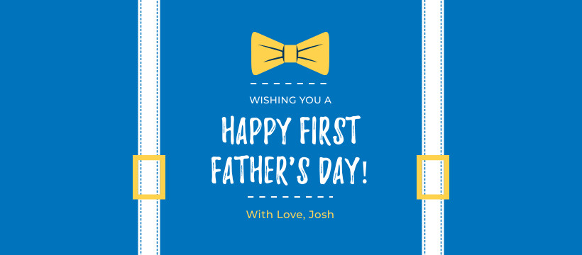 Happy Father's Day Ad Template Facebook Cover 820x360