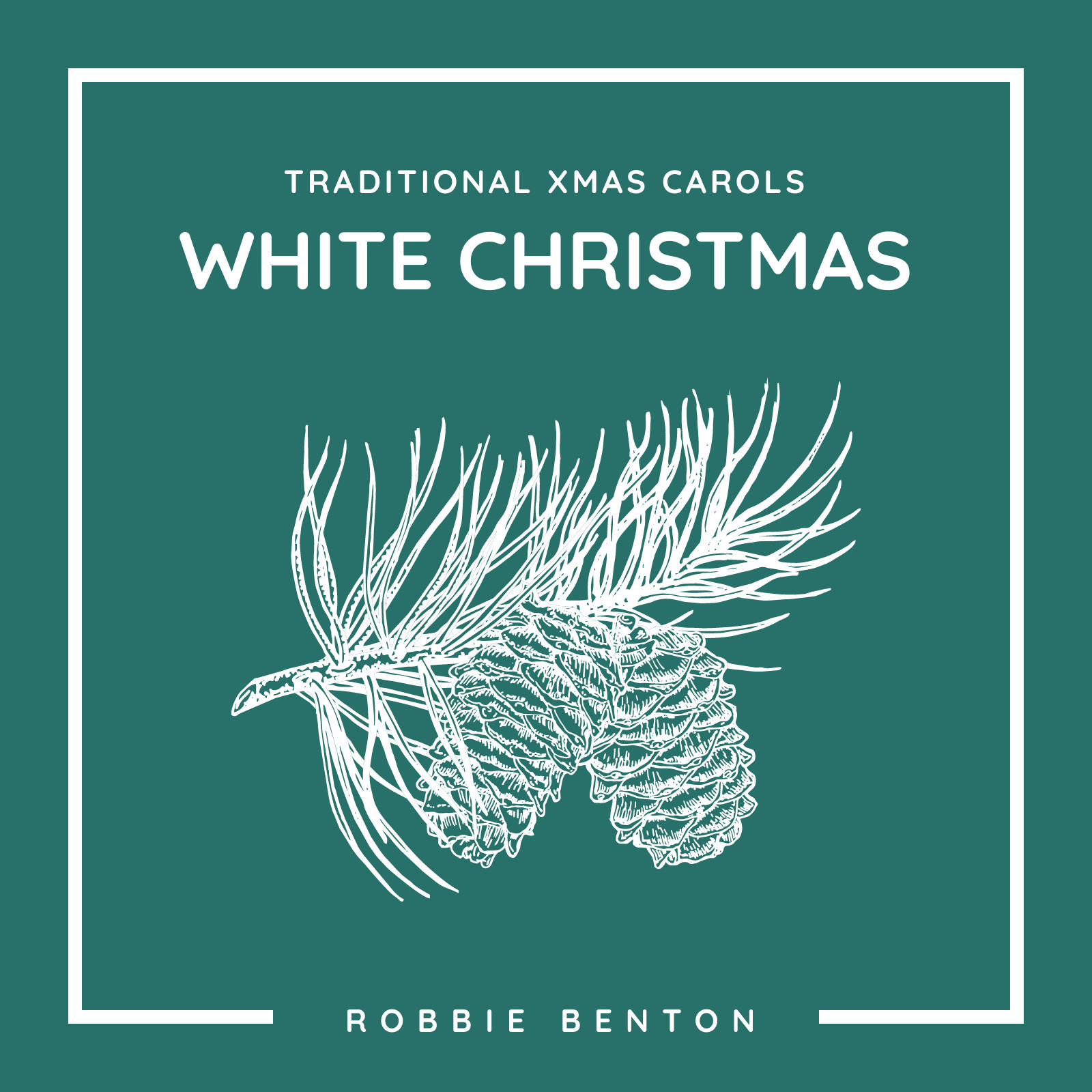 Traditional Carols White Christmas Album Cover 1600x1600 template