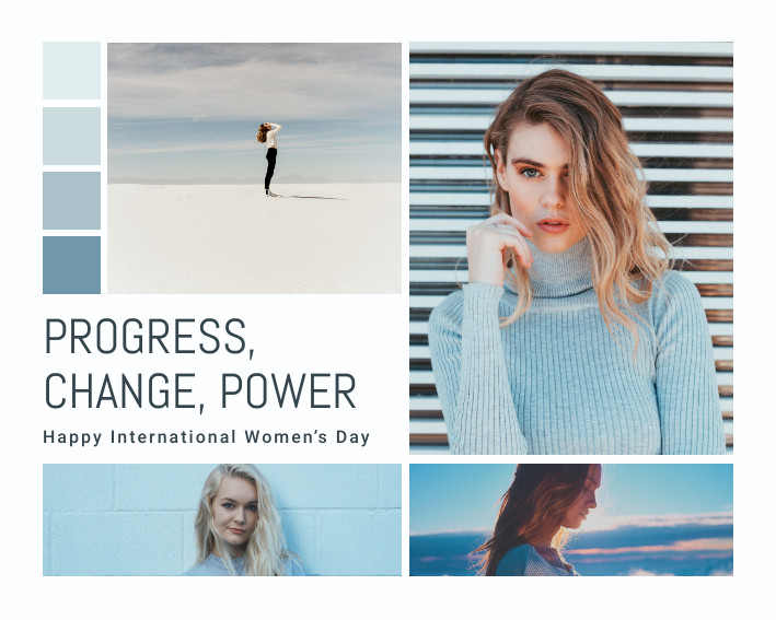 Women's Day Progress Change Power Photo – Collage Template  709x567 template
