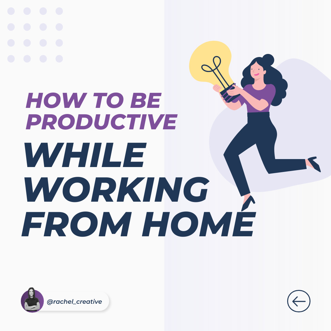 How to Be Productive From Home Carousel Facebook Carousel Ads 1080x1080