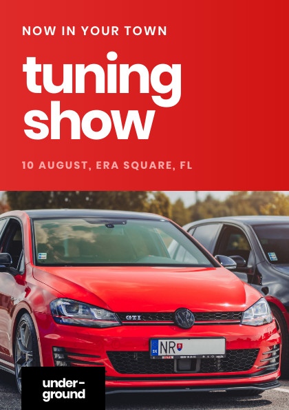 Volkswagen Tuning Show – Flyer Template 420x595 template preview