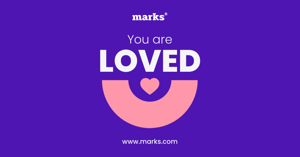 Marks You Are Loved Valentine's Day Facebook Cover 820x360