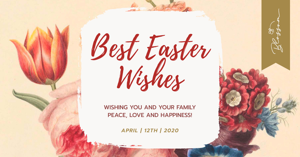 Watercolor Best Easter Wishes