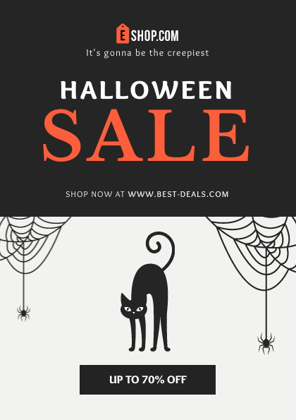 Creepiest Halloween Sale Flyer 420x595 template