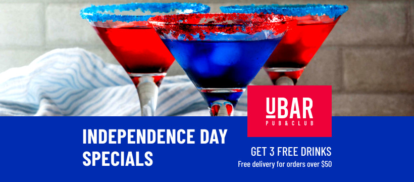 Independence Day Drink Specials Facebook Cover 820x360