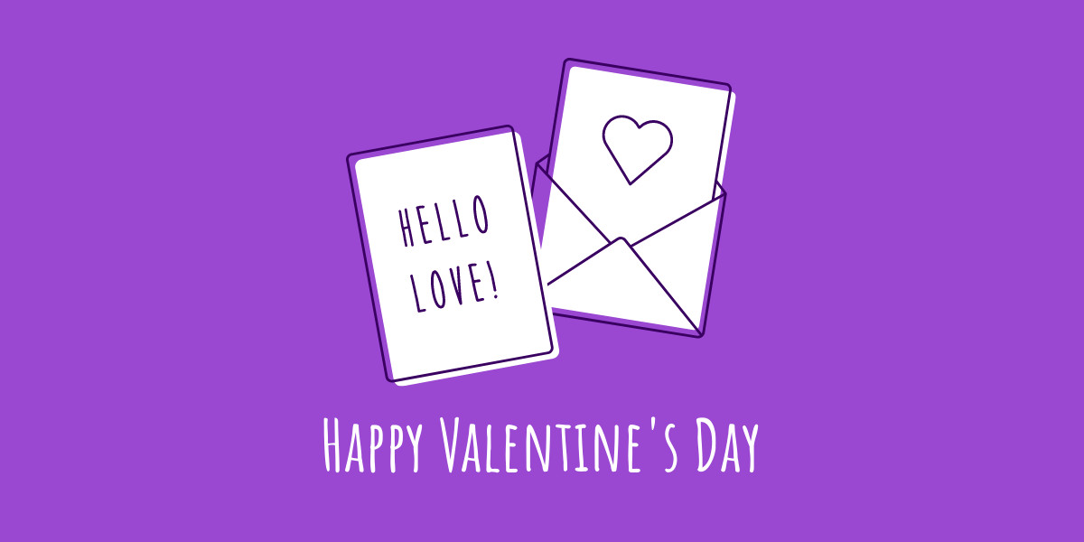 Hello Love Happy Valentine's Day Facebook Cover 820x360