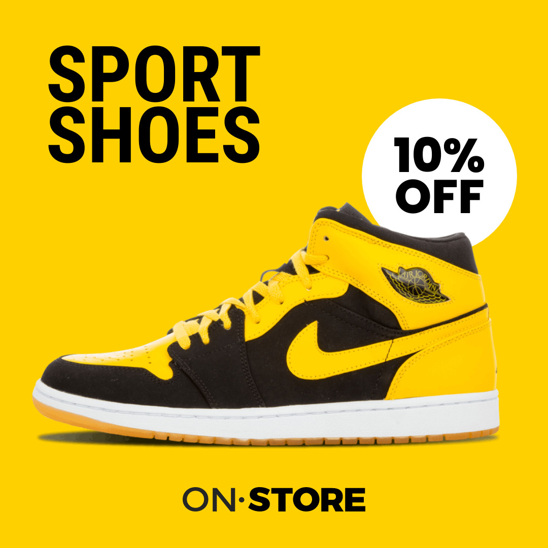 Yellow Sport Shoes Store Deal  Inline Rectangle 300x250