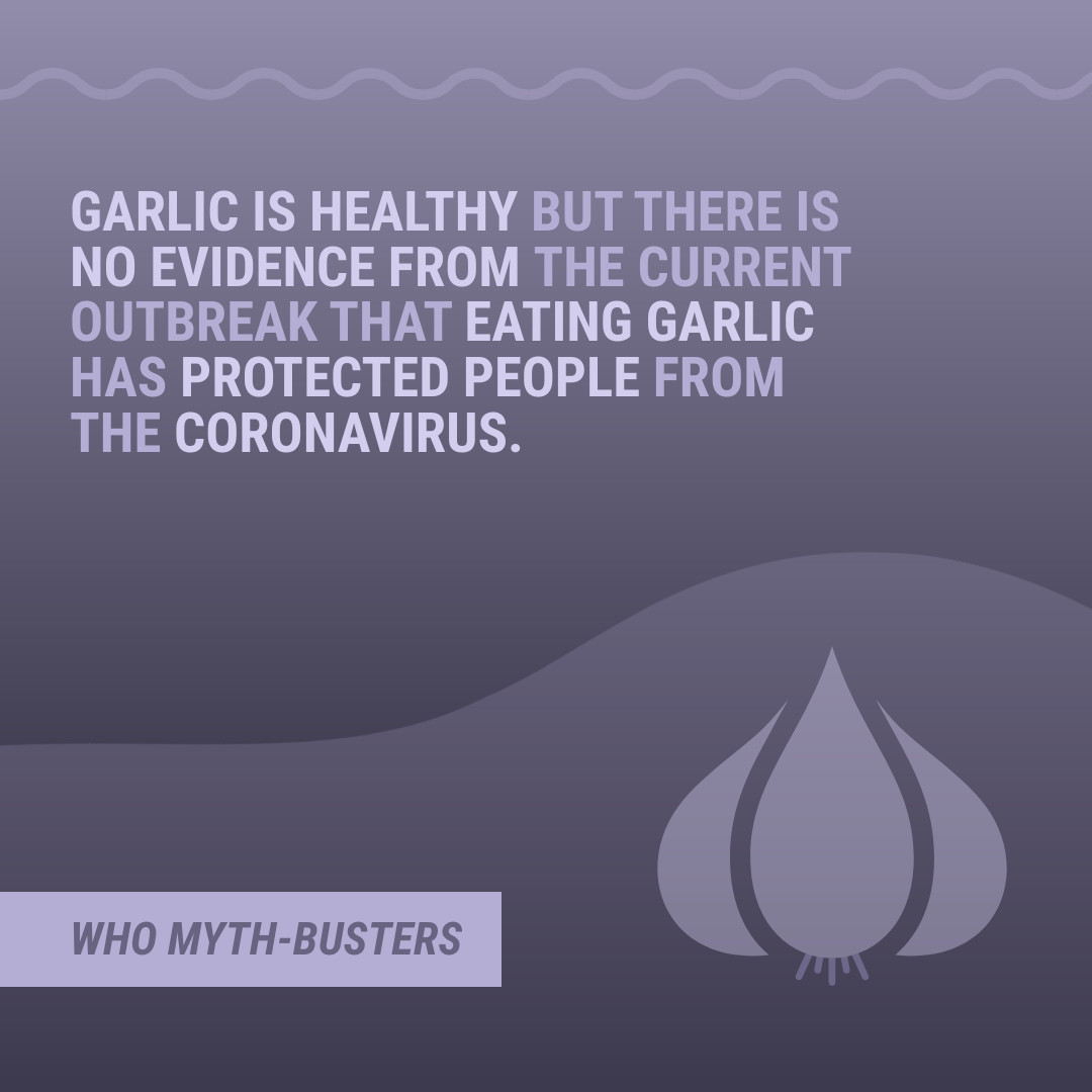 Myth COVID-19 Eating Garlic Instagram Post 1080x1080