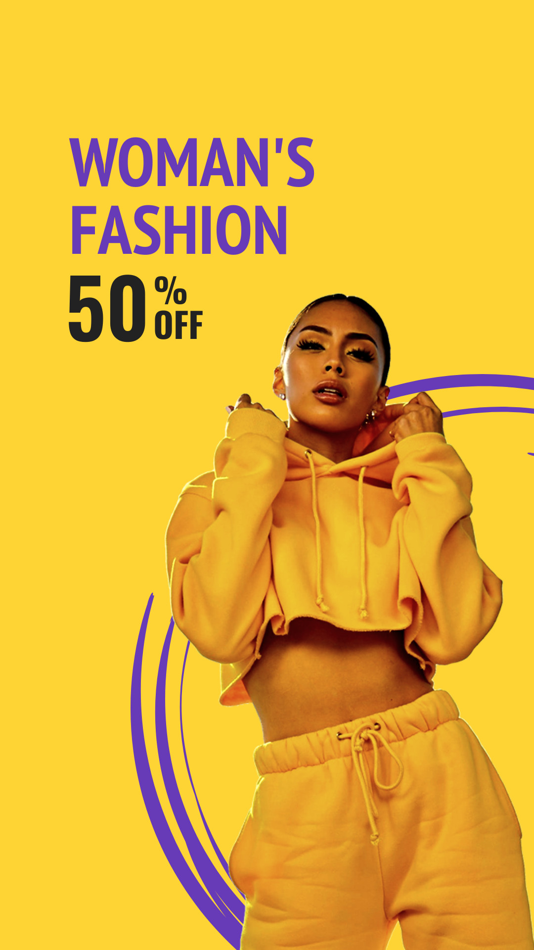 Yellow Purple Woman's Fashion Deal  Inline Rectangle 300x250