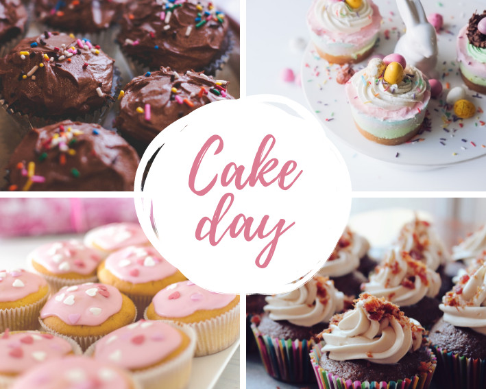 Cake Day Photo – Collage Template 709x567 template