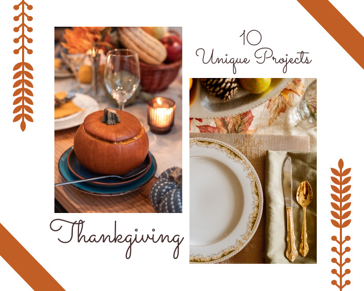 10 Unique Thanksgiving Projects Photo Collage 709x567 template preview