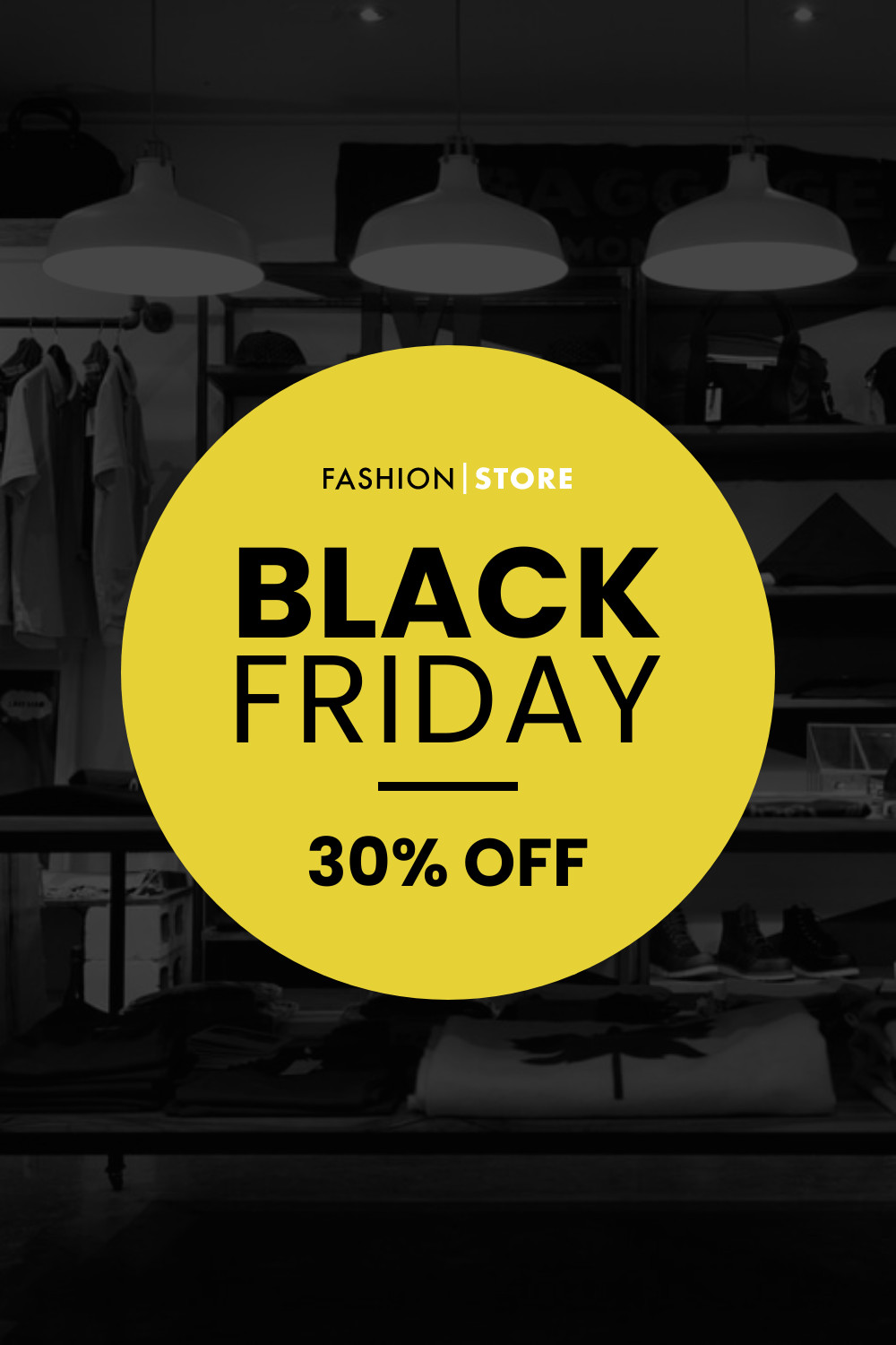 Black Friday 30 Fashion Store Facebook Cover 820x360