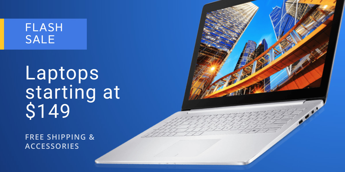 Blue Laptop Flash Sales  Inline Rectangle 300x250