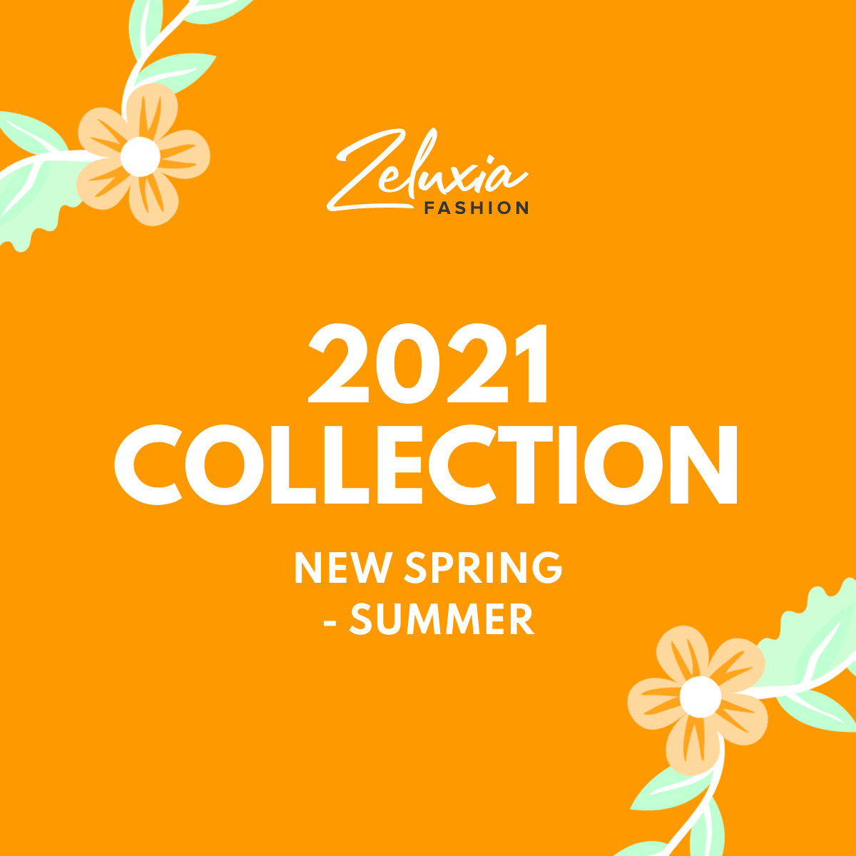 Spring-Summer Fashion Collection Flower Illustration  Inline Rectangle 300x250