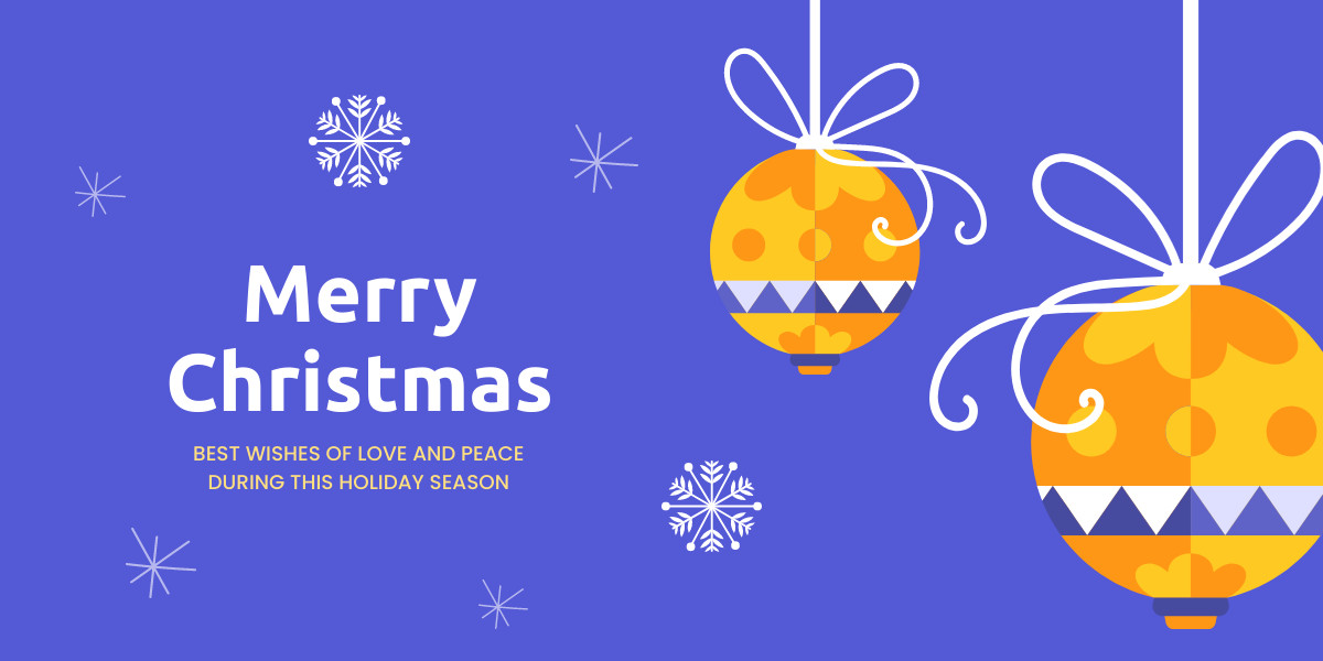 Christmas Ornaments Best Wishes Facebook Cover 820x360