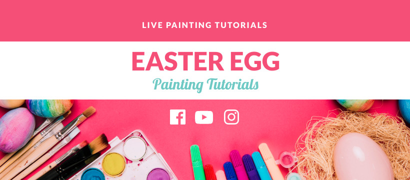 Easter Egg Ad Template Facebook Cover 820x360