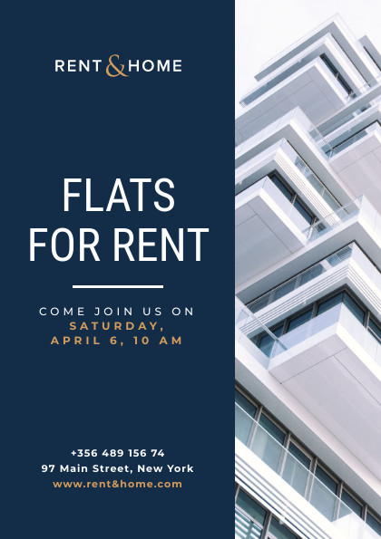 White Flats For Rent – Flyer Template