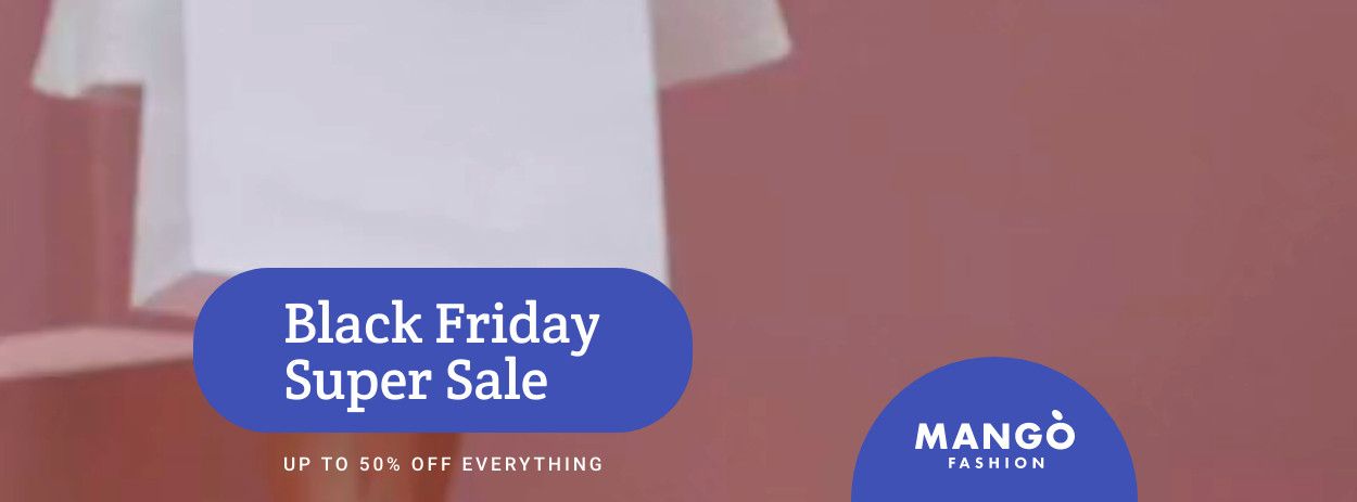 Black Friday Everything Super Sale Video Facebook Video Cover 1250x463