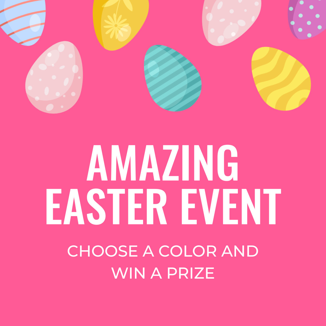 Amazing Easter Event Colorful Eggs 1080x1080 template