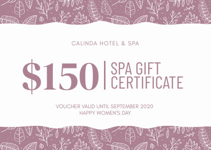 150 Dollar Gift Certificate Calinda – Card Template 420x298 template