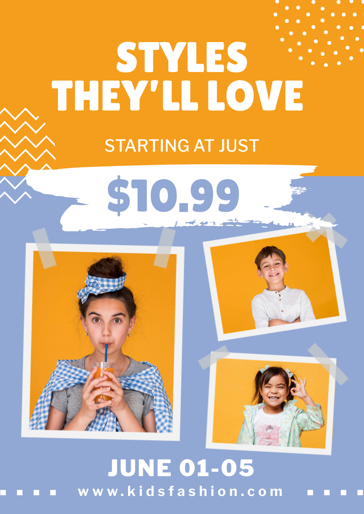 Styles Kids Fashion – Poster Template 1191x1684